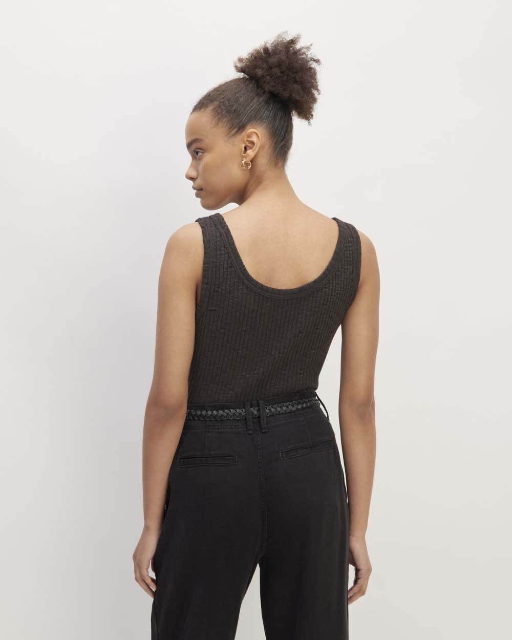 The Cozy Rib Tank | Black - Image 6