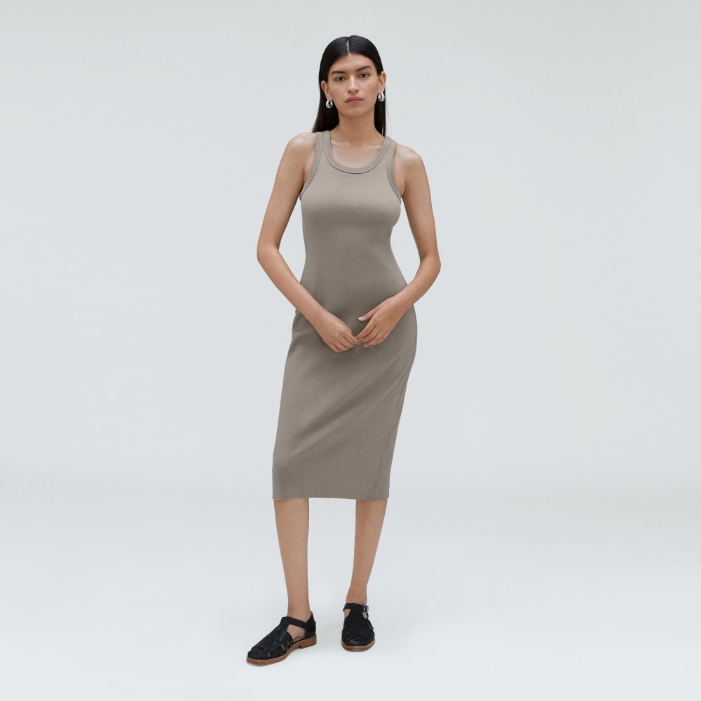 Alternative view of The ’90s Rib Dress | Clay