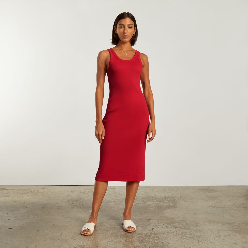 Alternative view of The ’90s Rib Dress | Goji Berry