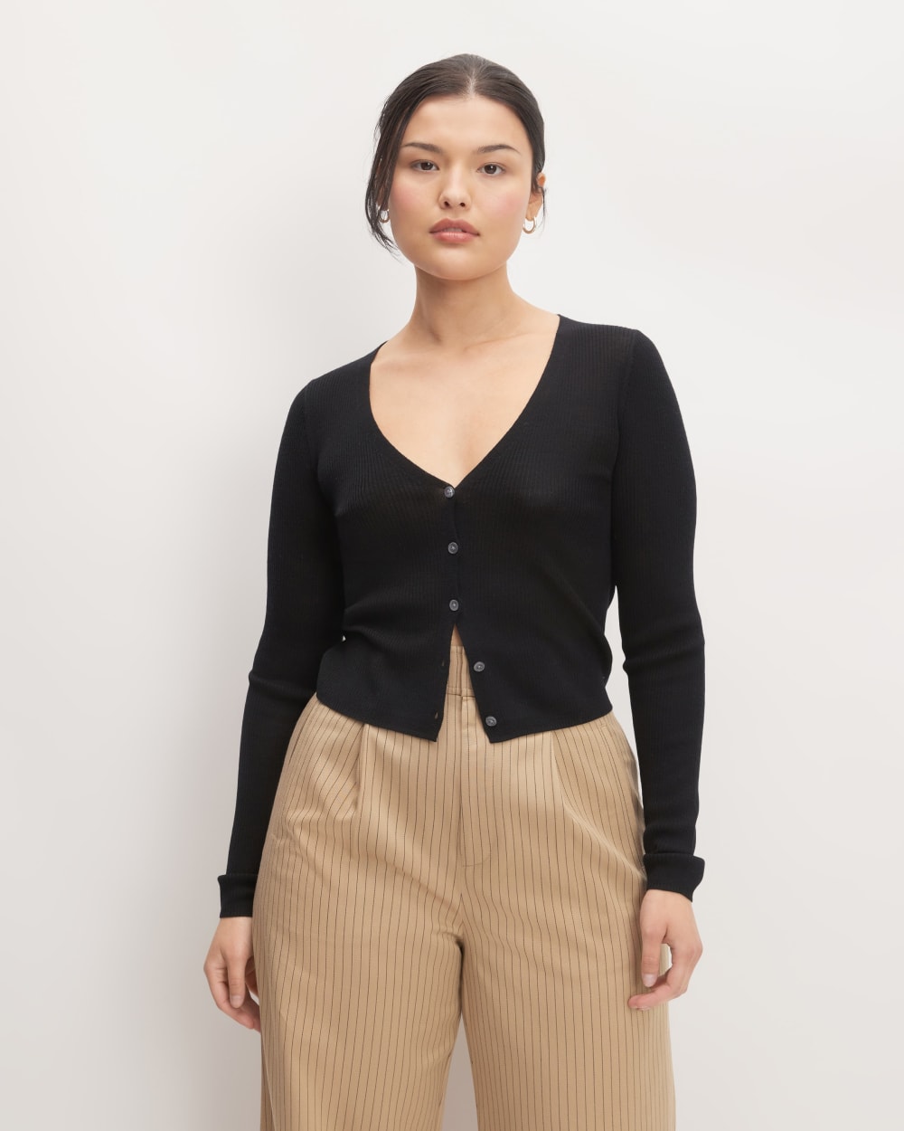 The Cardigan In Ultrasoft Merino | Black - Image 3