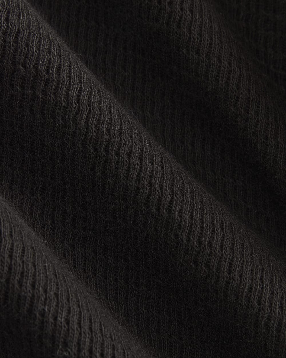 Slim-Fit Crew In Cozy Waffle | Black - Image 6