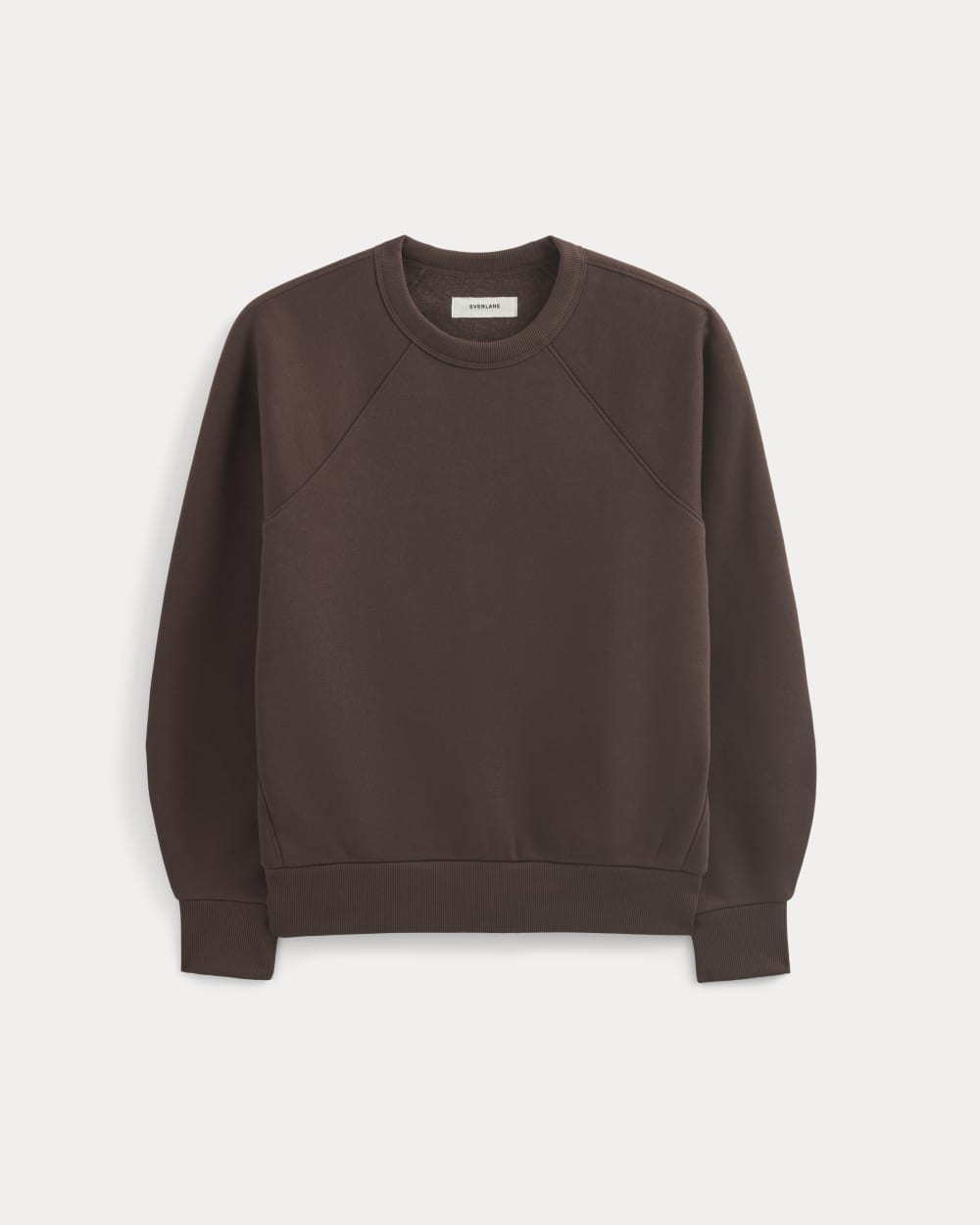 Alternative view of Luxe Fleece Raglan Crewneck | Dark Chocolate