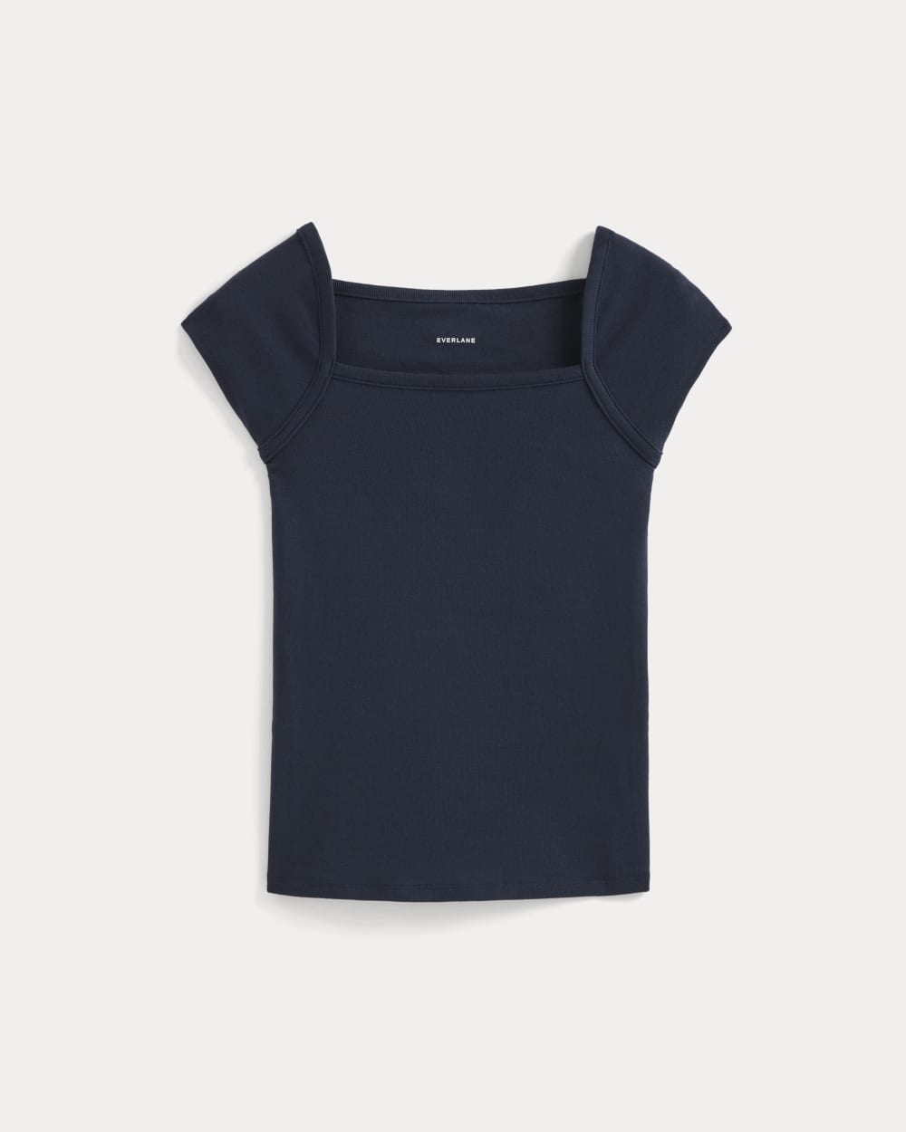 Alternative view of RetroSoft Cotton Square-Neck Tee | Navy