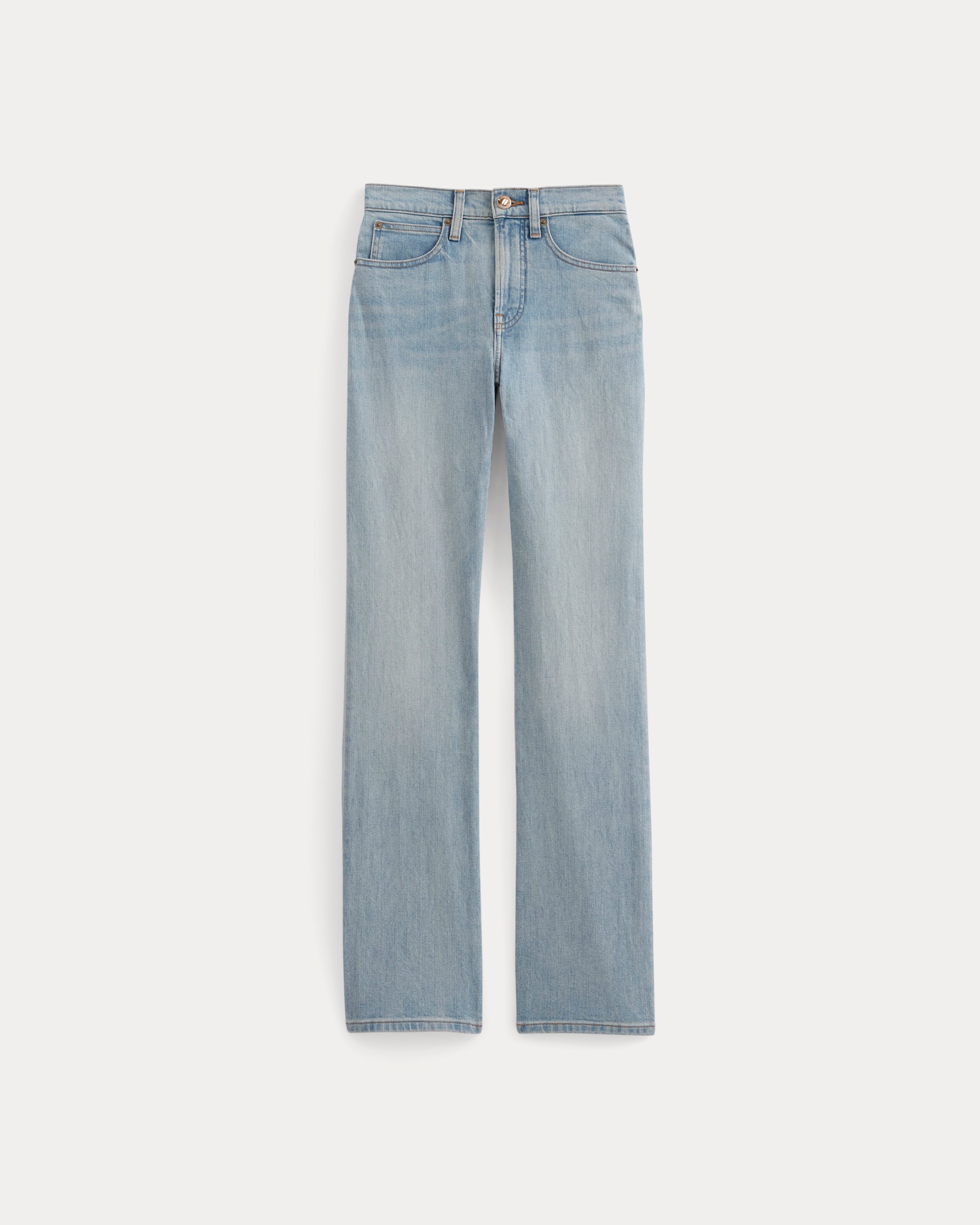 Alternative view of High-Rise Slim Bootcut Jean | Light Indigo
