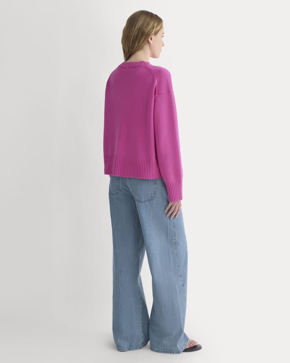 The Boxy Sweater In Everyday Cotton | Rose Violet - Image 4