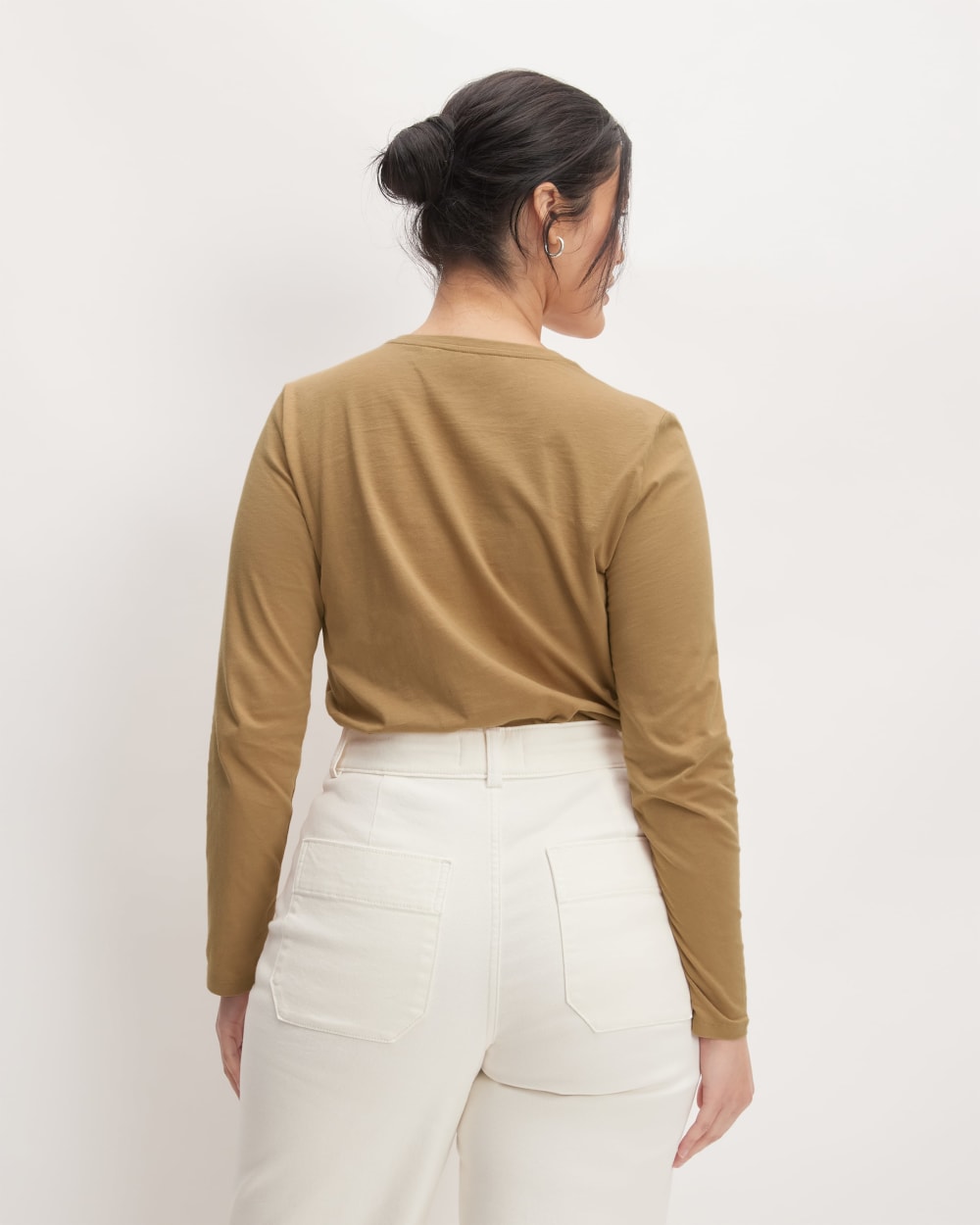 The Organic Cotton Long-Sleeve Crew | Tiger'S Eye - Image 4