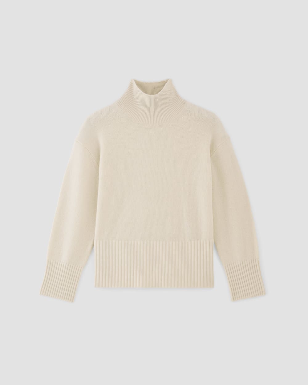 Alternative view of The Cashmere Oversized Turtleneck | Bone
