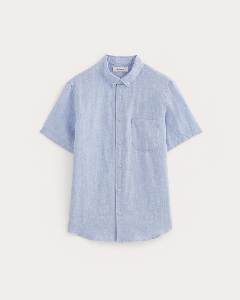 Alternative view of The Classic Short-Sleeve Shirt In Linen | Light Blue