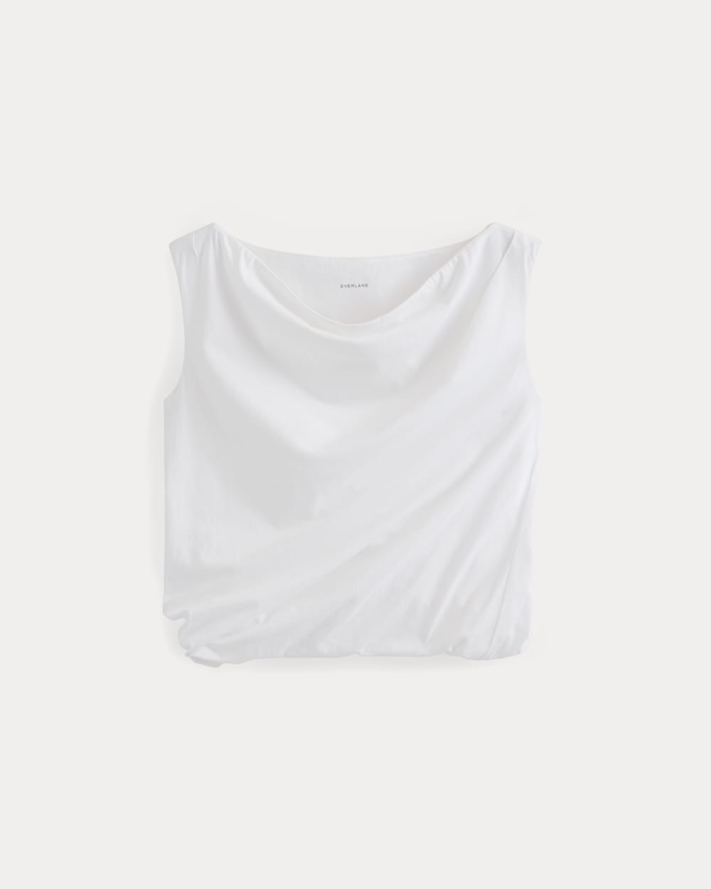 Alternative view of Boatneck Twisted Top In Essential Cotton | White