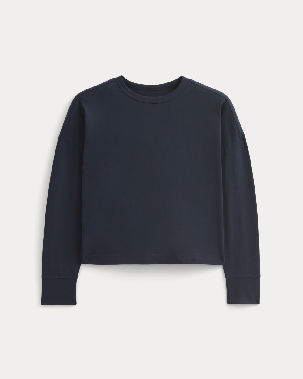 Alternative view of Oversized Boxy Crew In Essential Cotton | Deep Navy