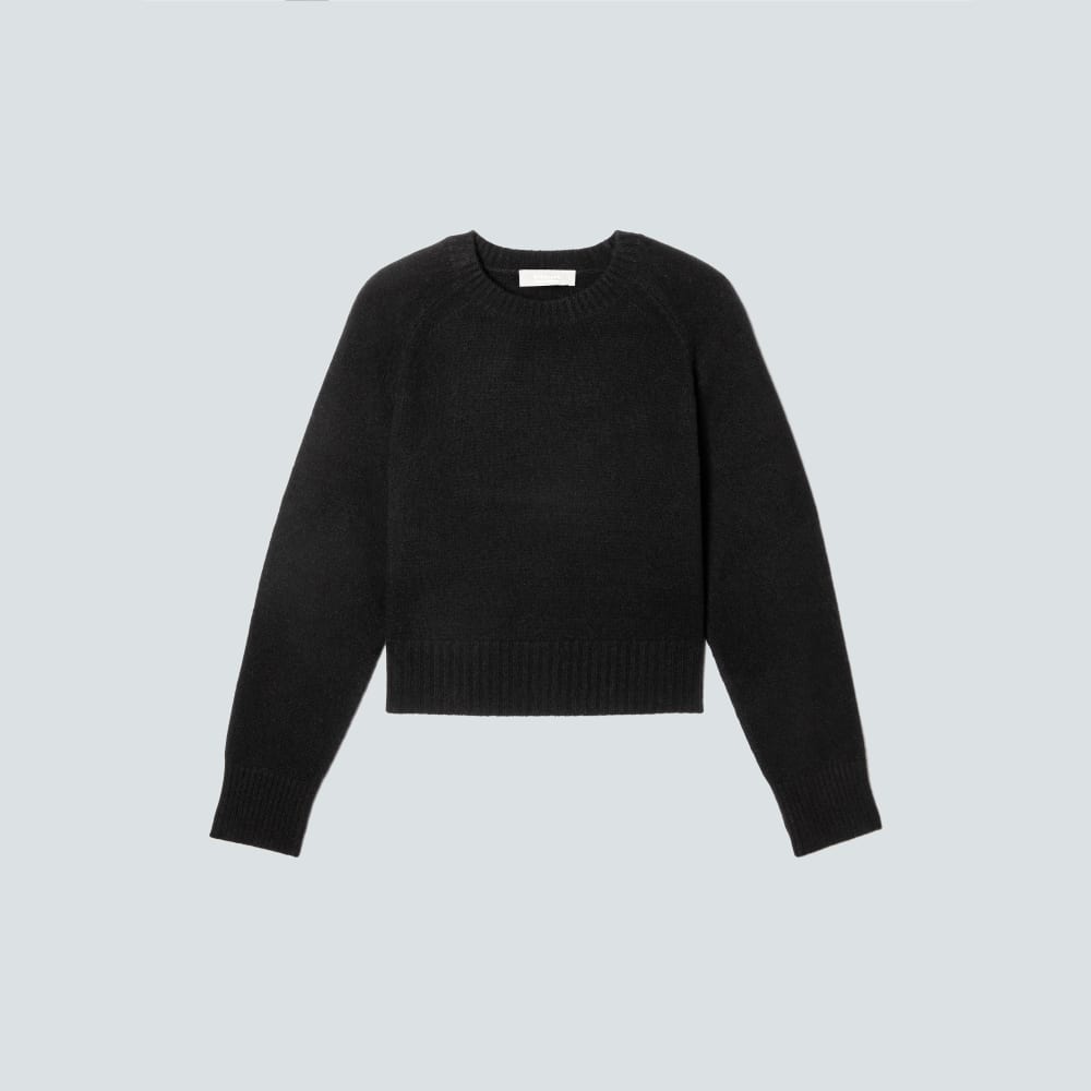 Alternative view of The Cashmere Boxy Crew | Black