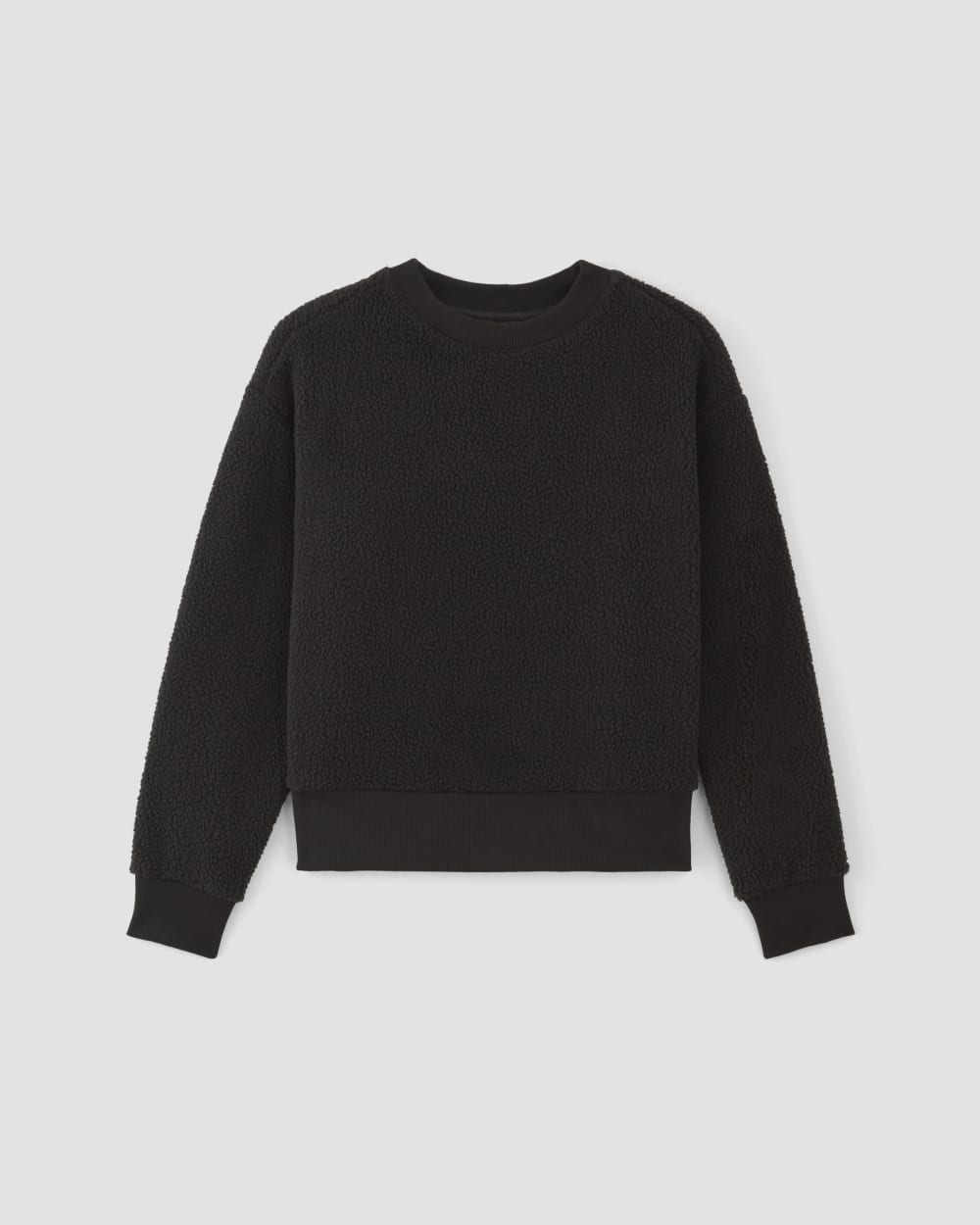 Alternative view of The ReNew Fleece Oversized Crew | Black