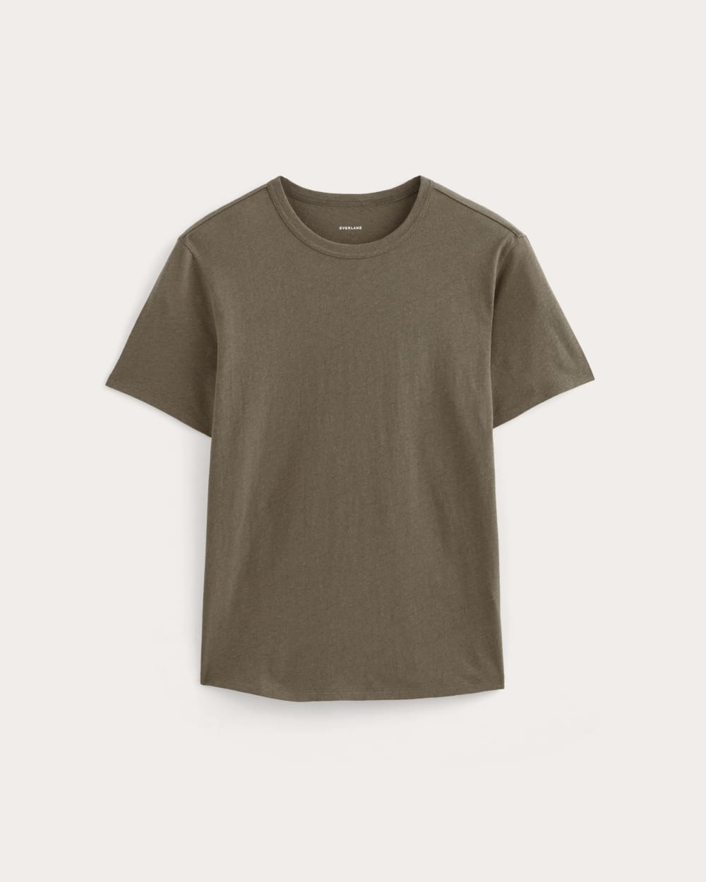 Alternative view of The Cotton Linen Tee | Deep Taupe