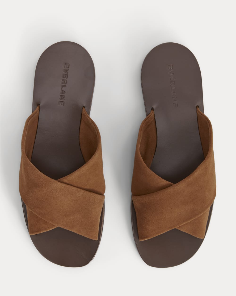 Alternative view of The Day Crossover Sandal | Saddle Brown Suede