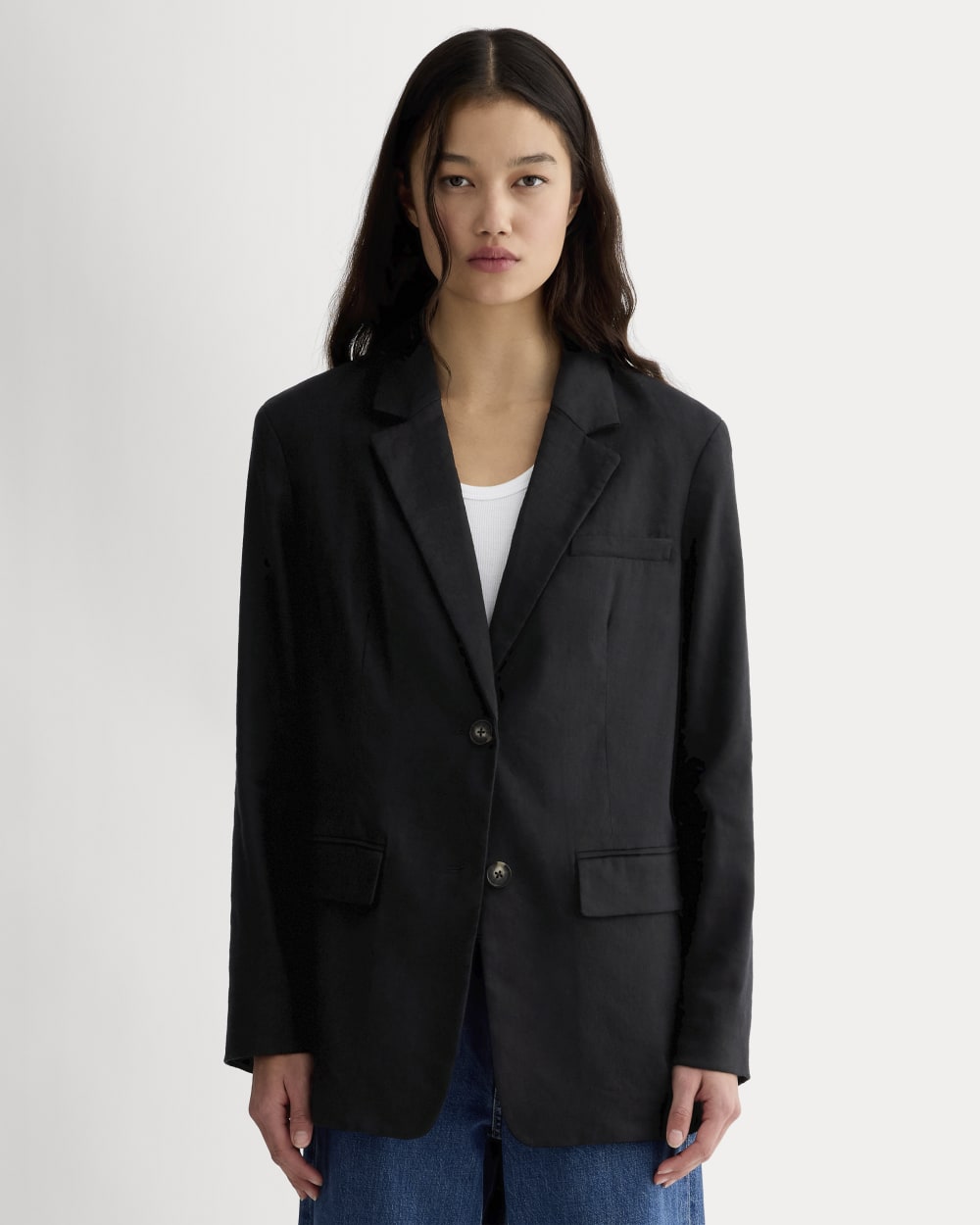 The Oversized Blazer In Buttersmooth | Black