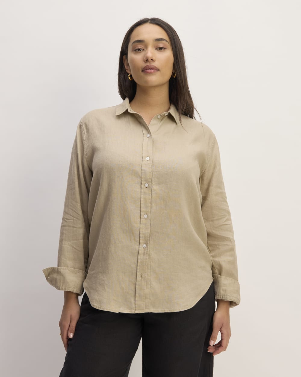 The Must-Have Shirt In Linen | Trench Coat Khaki