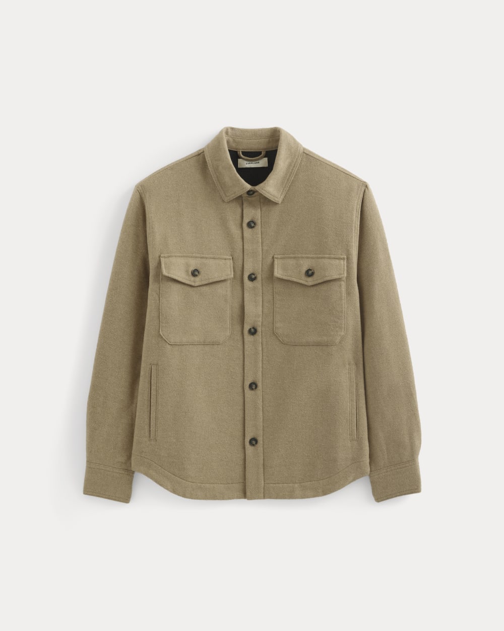Alternative view of Heavyweight Waffle Twill Overshirt | Dark Heathered Camel