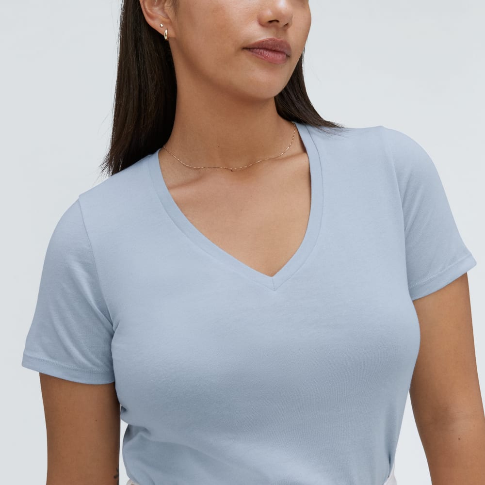 The Organic Cotton V-Neck | Mist - Image 4