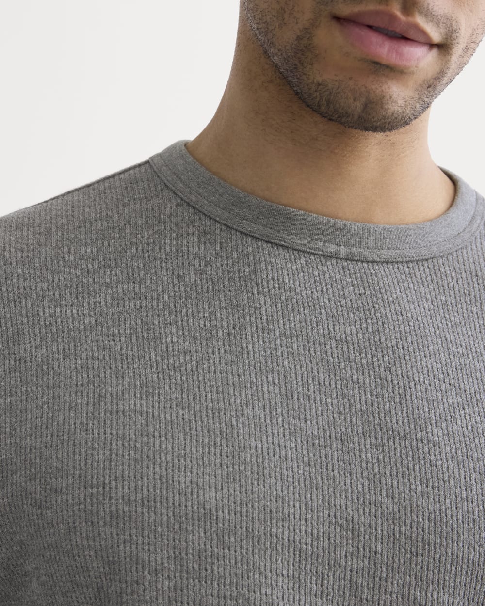 Thermal Crew In Cozy Waffle | Heathered Charcoal - Image 4