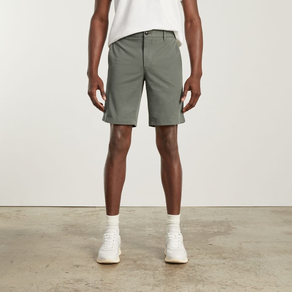 Alternative view of The 9" Slim-Fit Performance Chino Short | Pewter Green