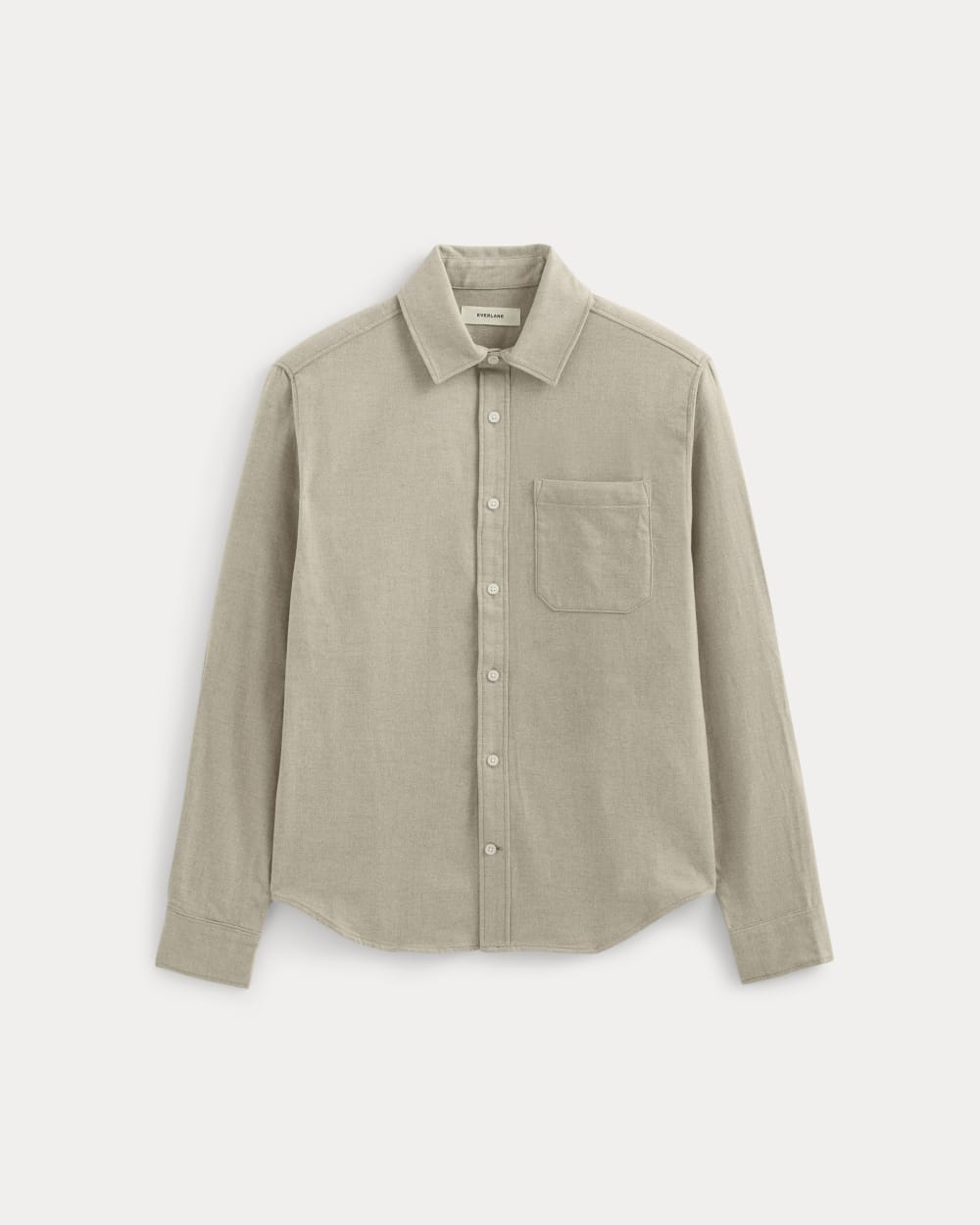 Alternative view of Brushed Flannel Shirt | Heathered Oatmeal
