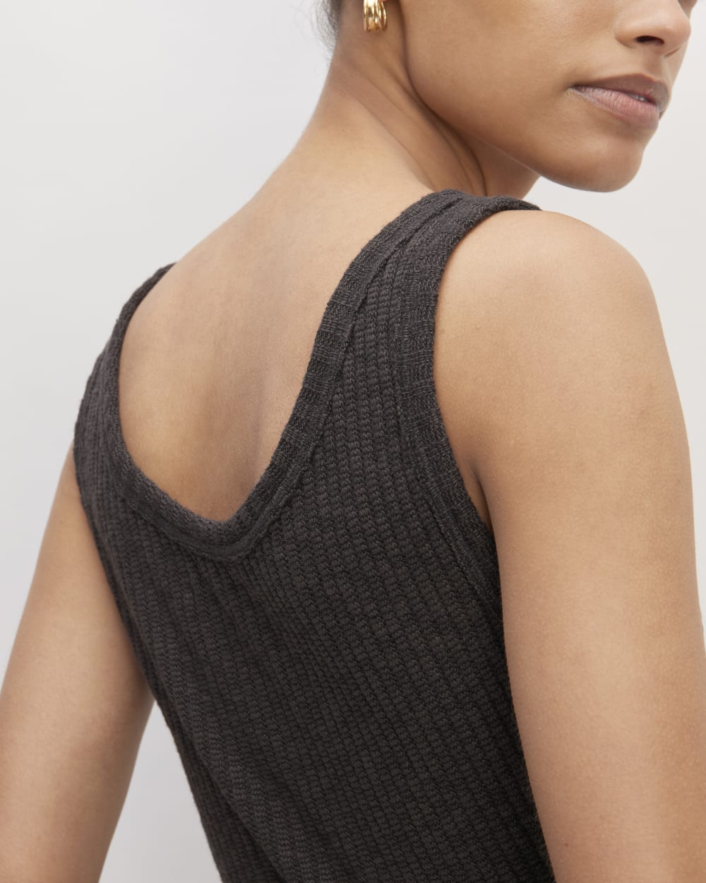 The Cozy Rib Tank | Black - Image 5
