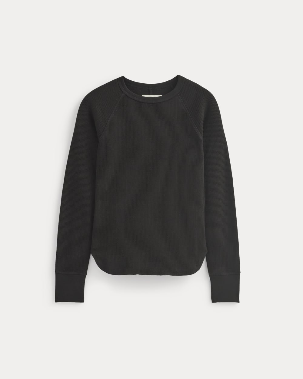 Alternative view of Slim-Fit Crew In Cozy Waffle | Black