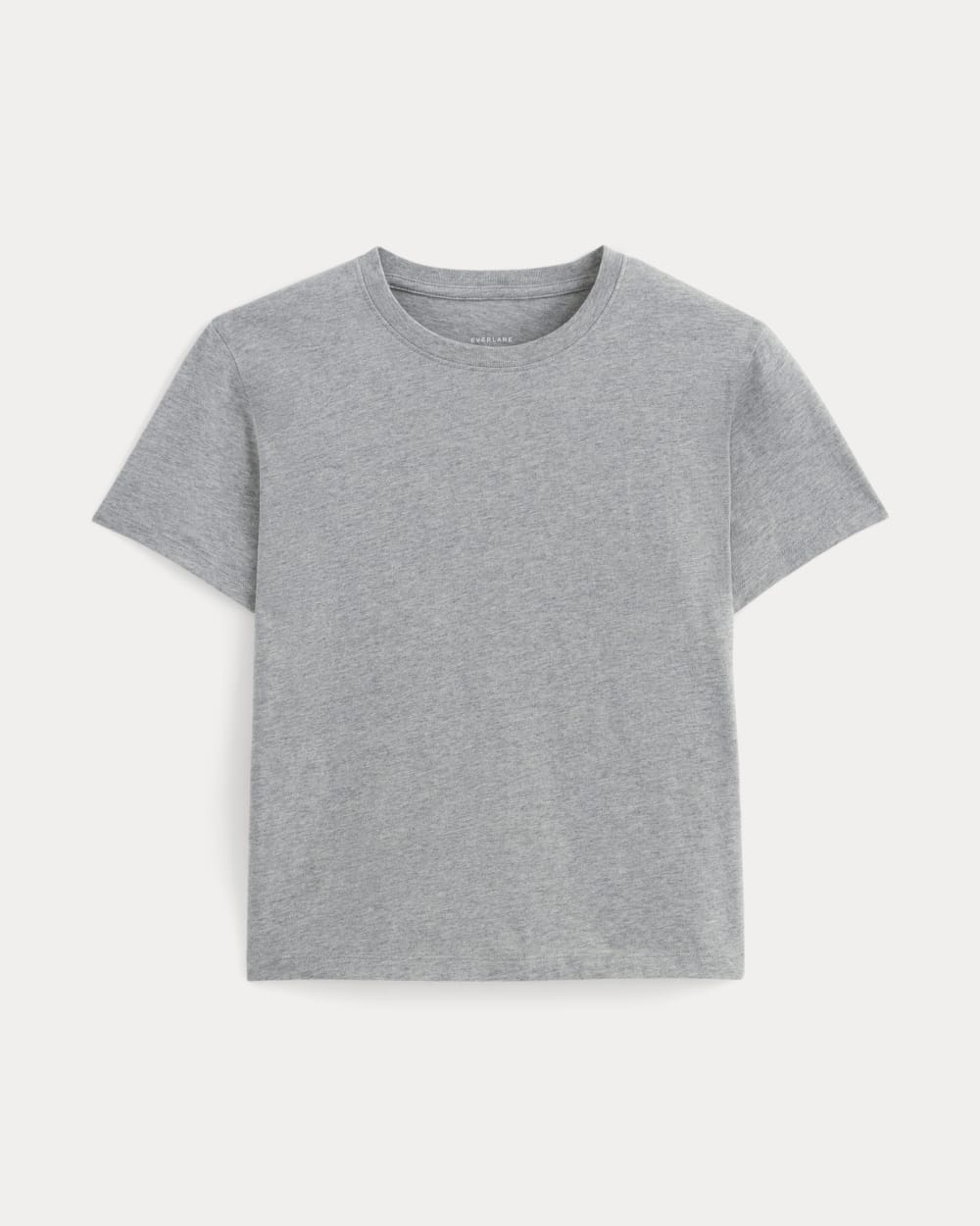 Alternative view of The Box-Cut Tee In Essential Cotton | Heathered Grey | No Pocket