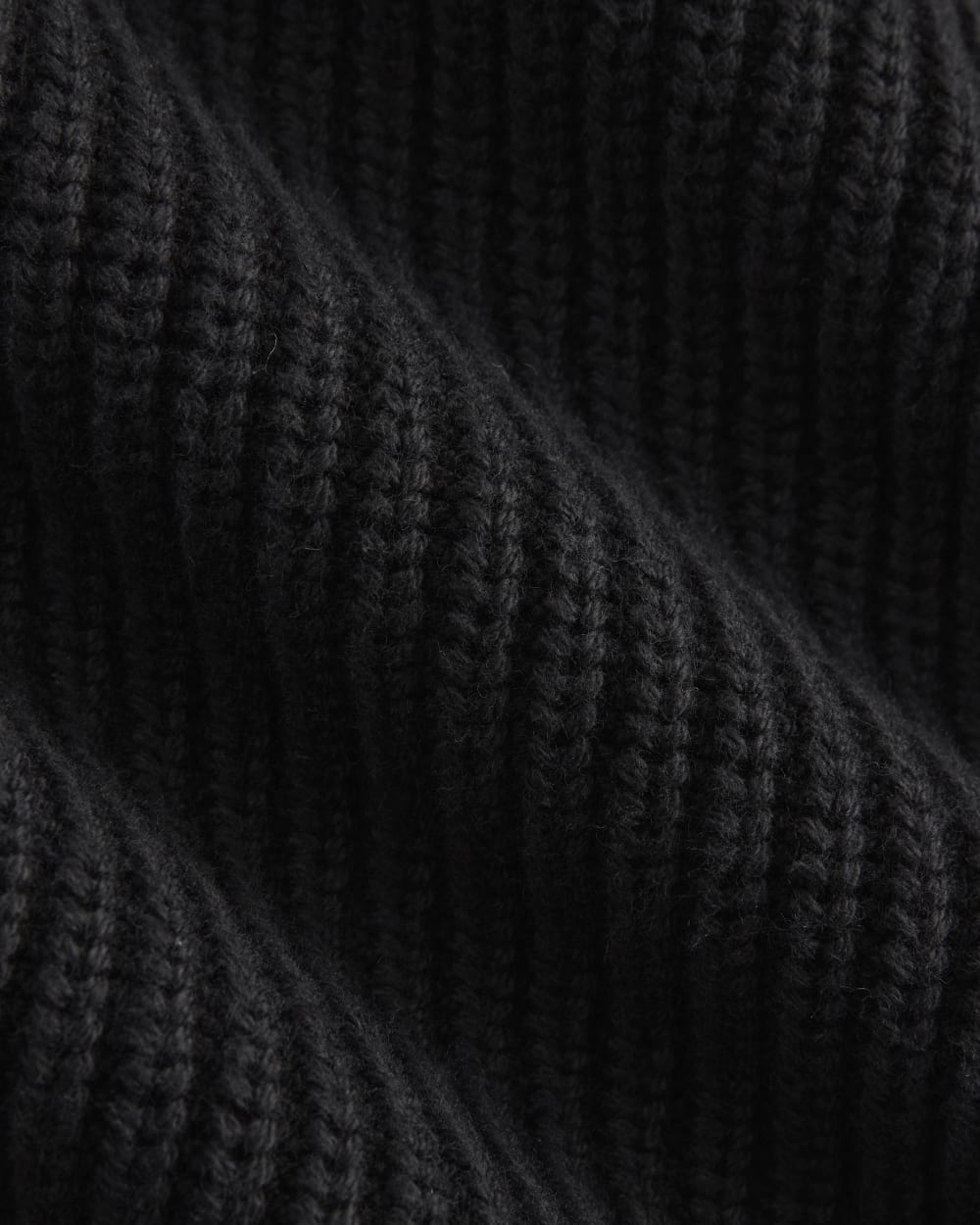 Cropped Ribbed Crew In Everyday Cotton | Black - Image 6