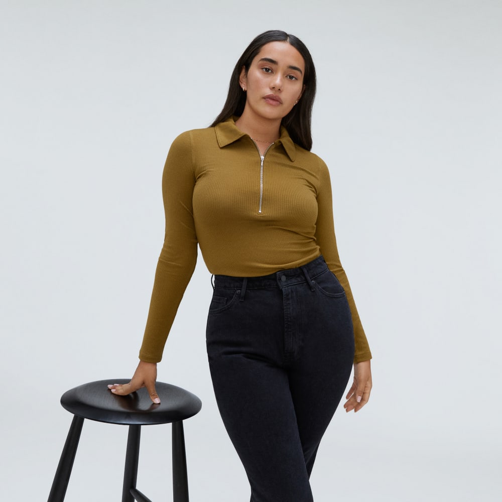 The Super-Soft Zip Polo | Tapenade - Image 4