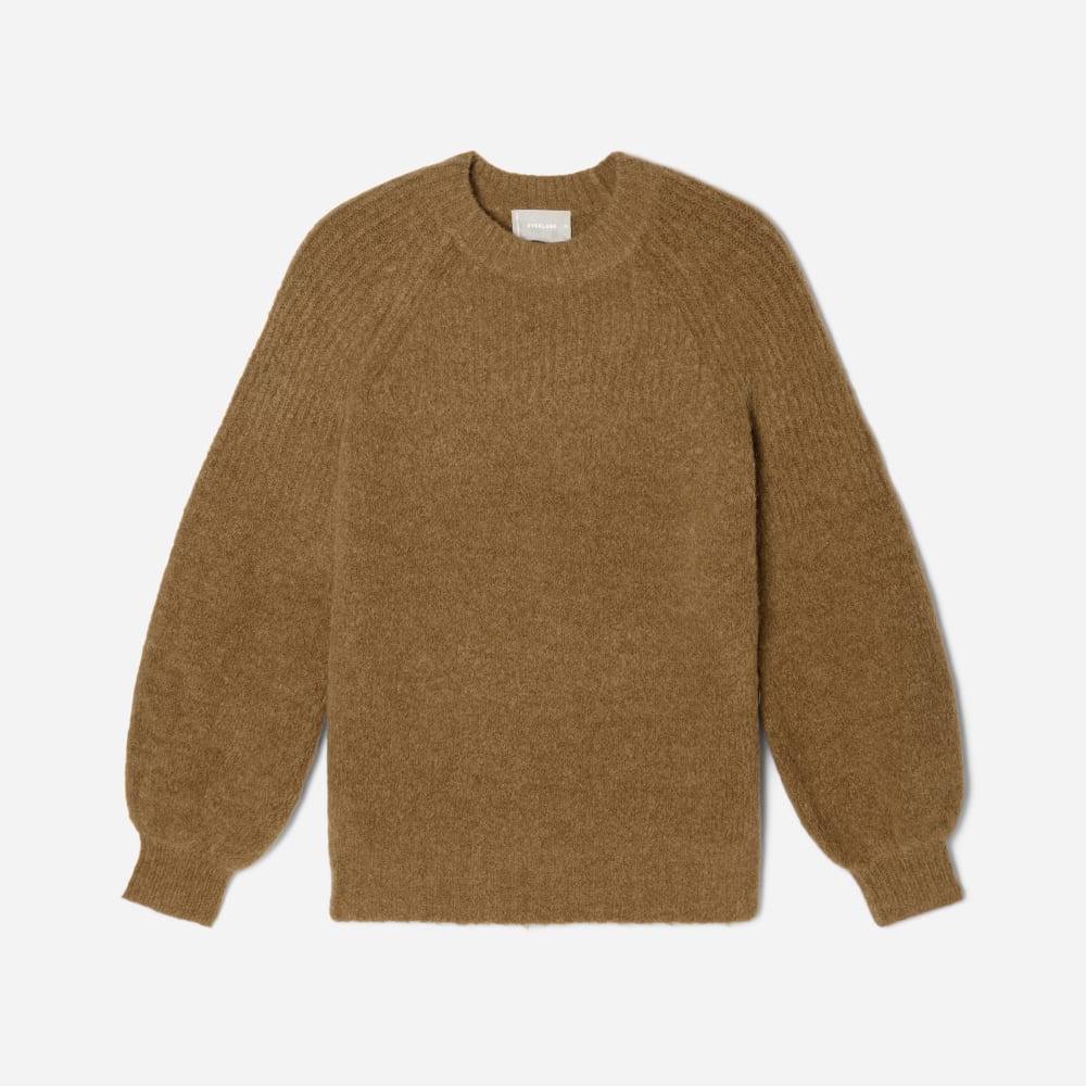 Alternative view of The SuperFuzz Alpaca Oversized Crew | Dijon