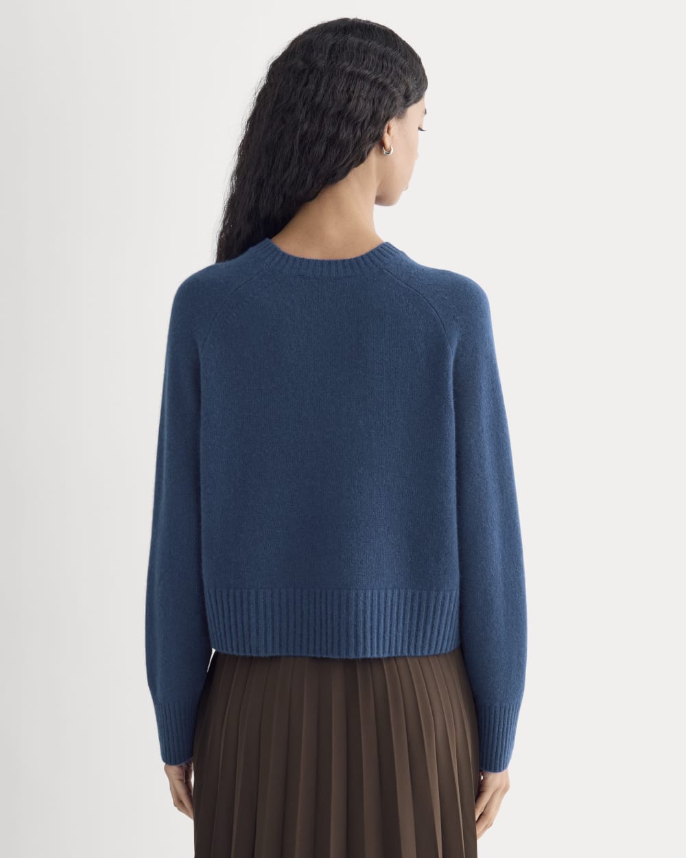 The Boxy Crew In Cashmere | Deep Lazuli Blue - Image 7