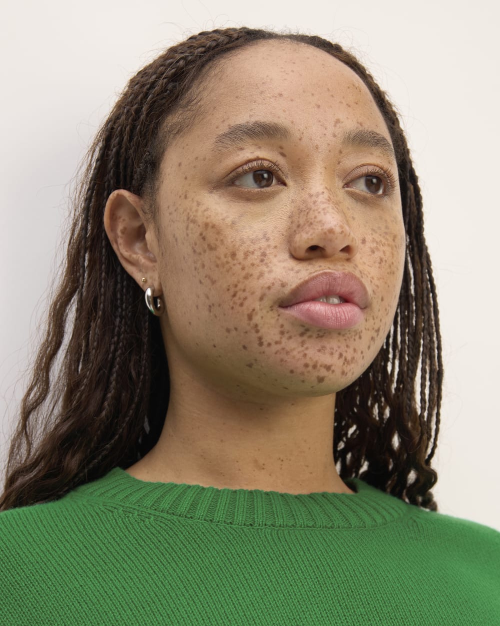 The Boxy Sweater In Everyday Cotton | Grass Green - Image 4