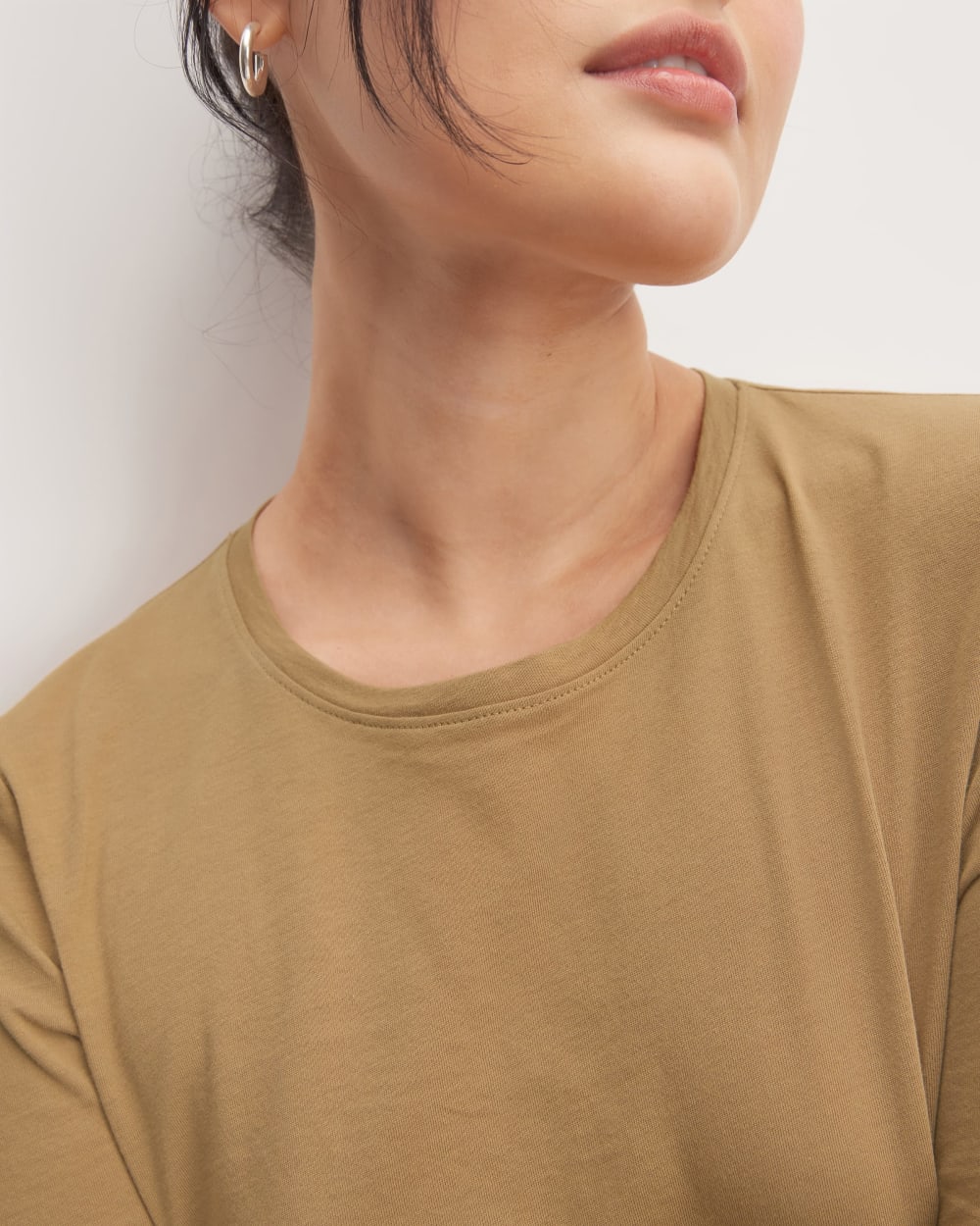 The Organic Cotton Long-Sleeve Crew | Tiger'S Eye - Image 3