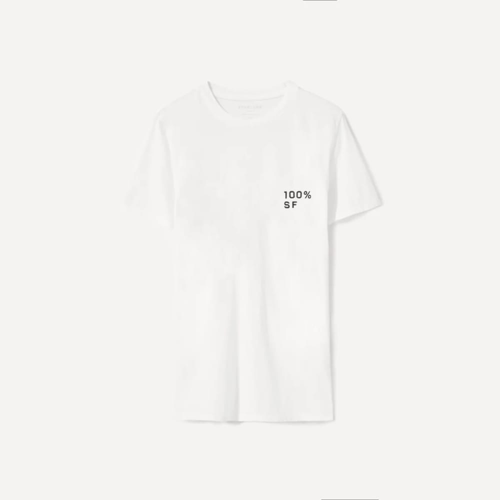 Alternative view of The 100% SF Cotton Box-Cut Tee | White / Black