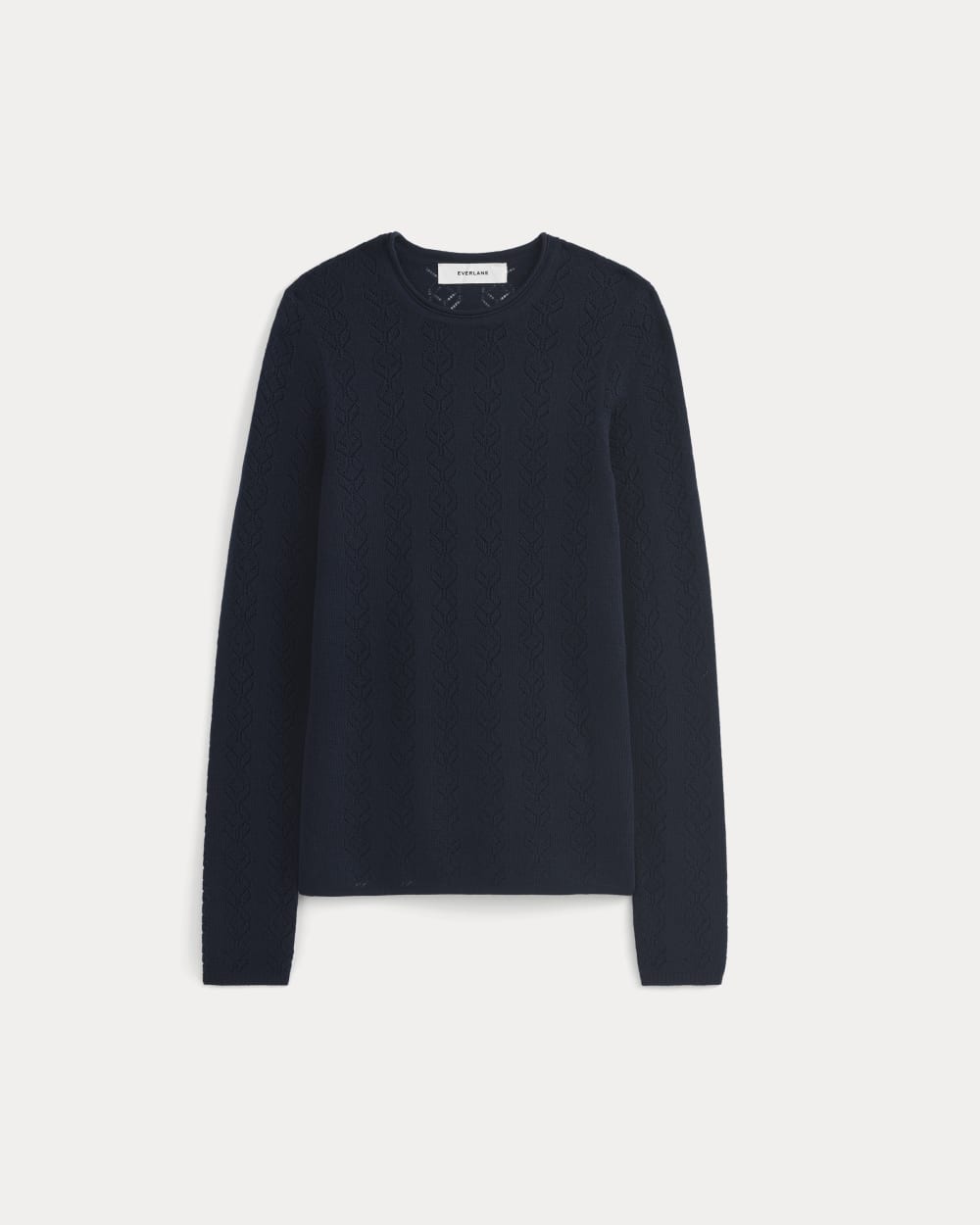 Alternative view of The Pointelle Crew In Ultrasoft Merino | Navy