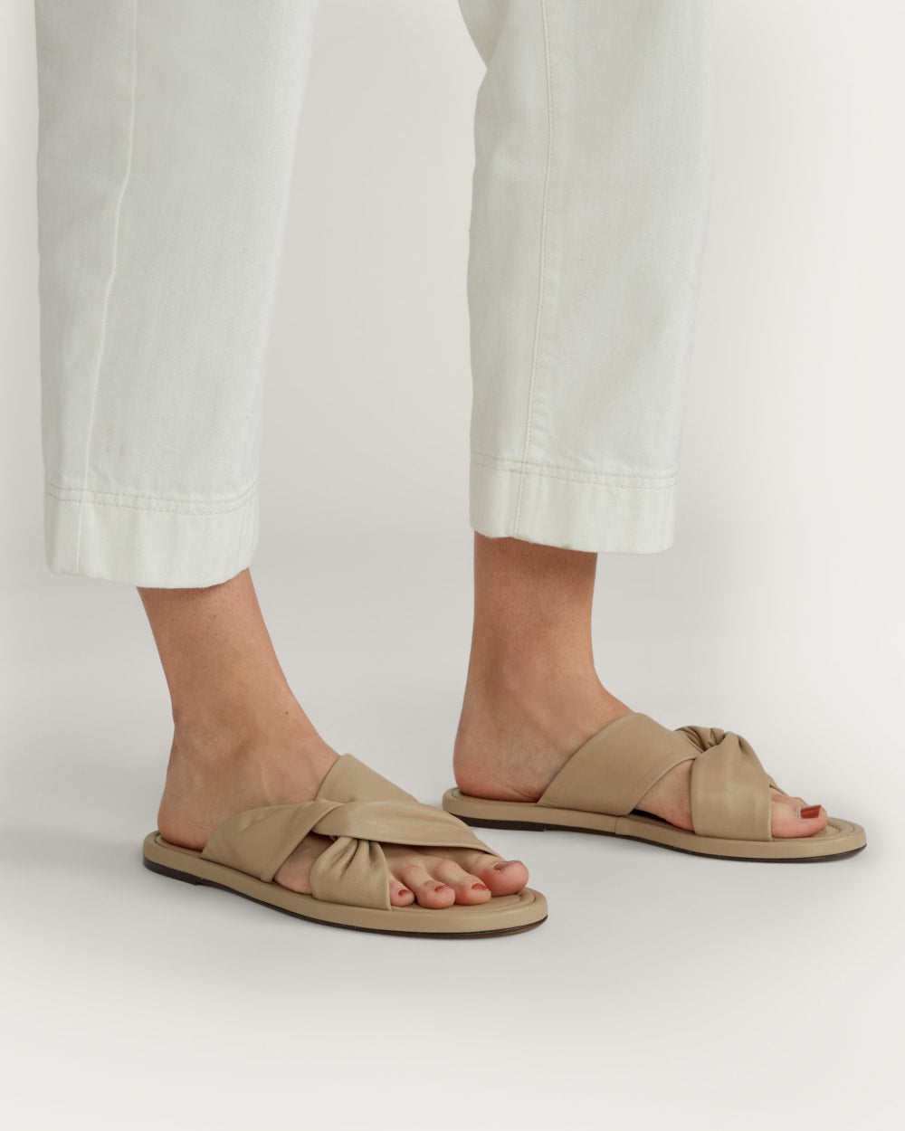 Alternative view of The Day Twist Sandal | Warm Khaki