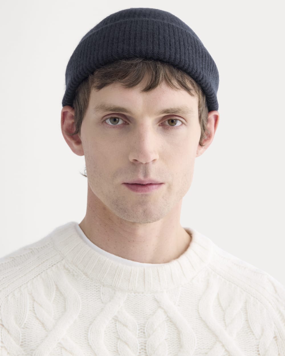 Alternative view of Cashmere Docker Beanie | Navy