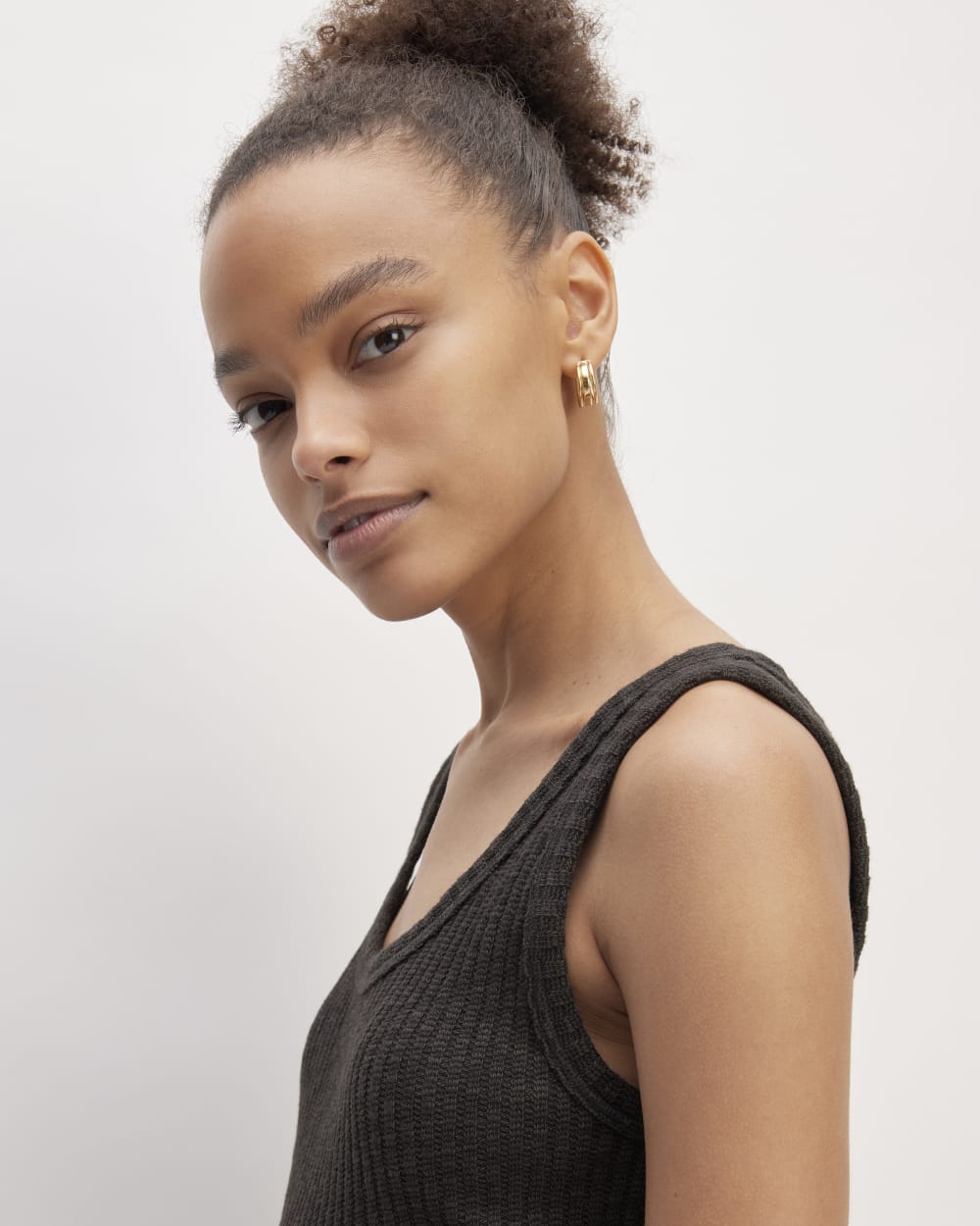 The Cozy Rib Tank | Black - Image 4