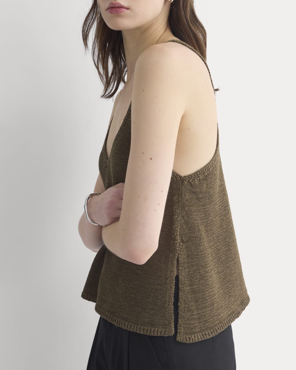 Racerback V-Neck Sweater | Beech - Image 5