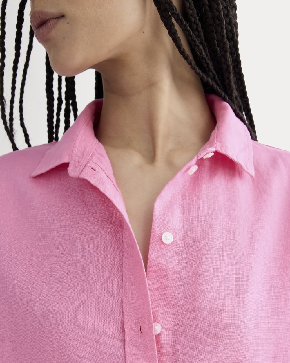 The Must-Have Shirt In Linen | Deep Pink - Image 4