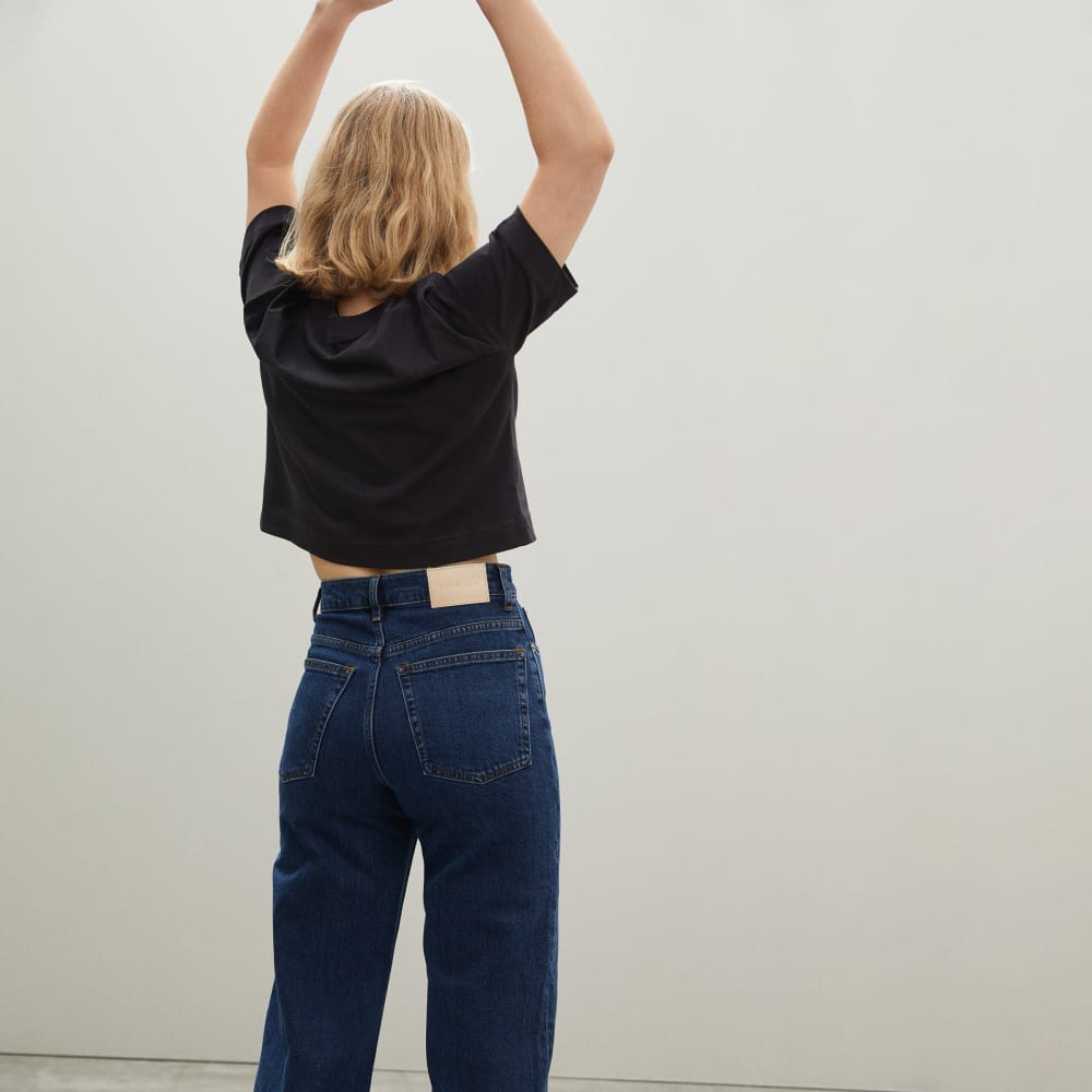 The Organic Cotton Cropped Tee | Black - Image 5