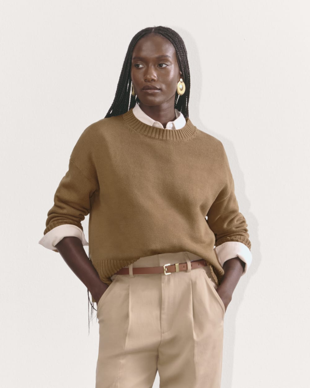 The Boxy Sweater In Everyday Cotton | Toasted Coconut
