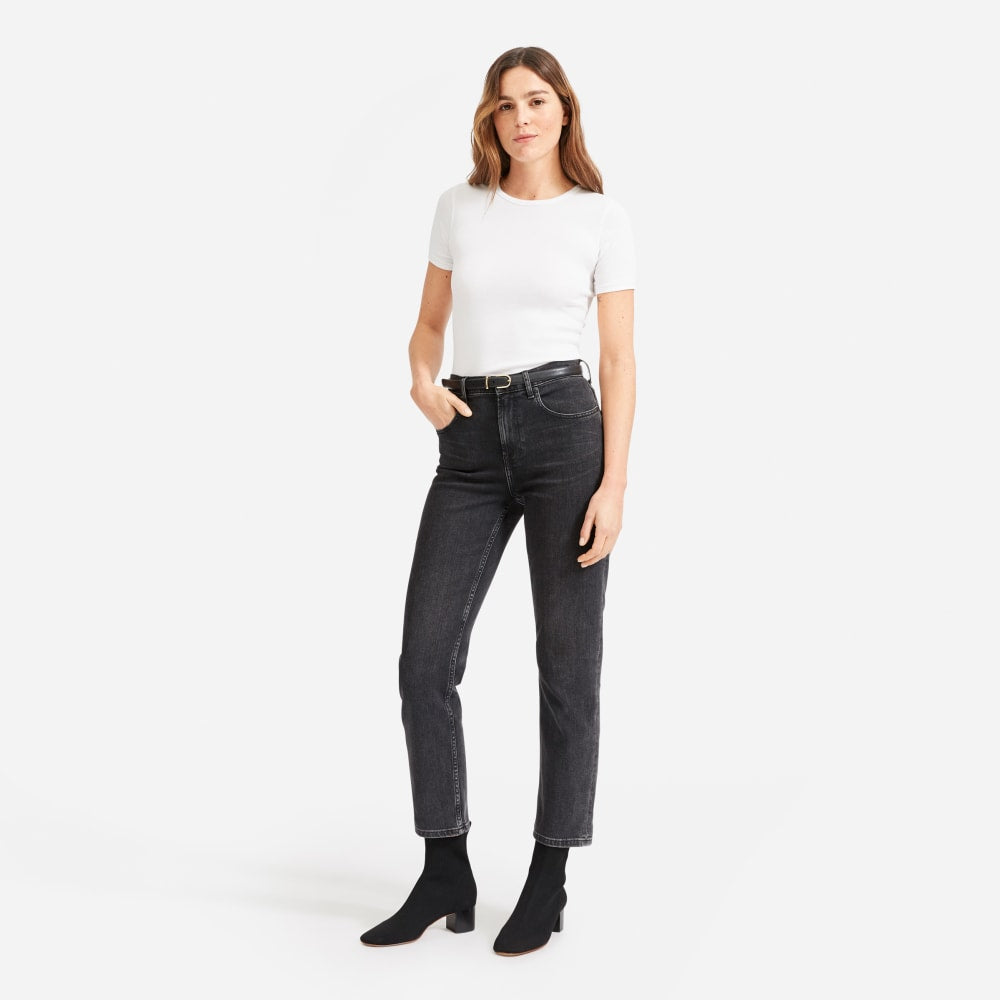 The Pima Micro-Rib Crew Tee | White - Image 3