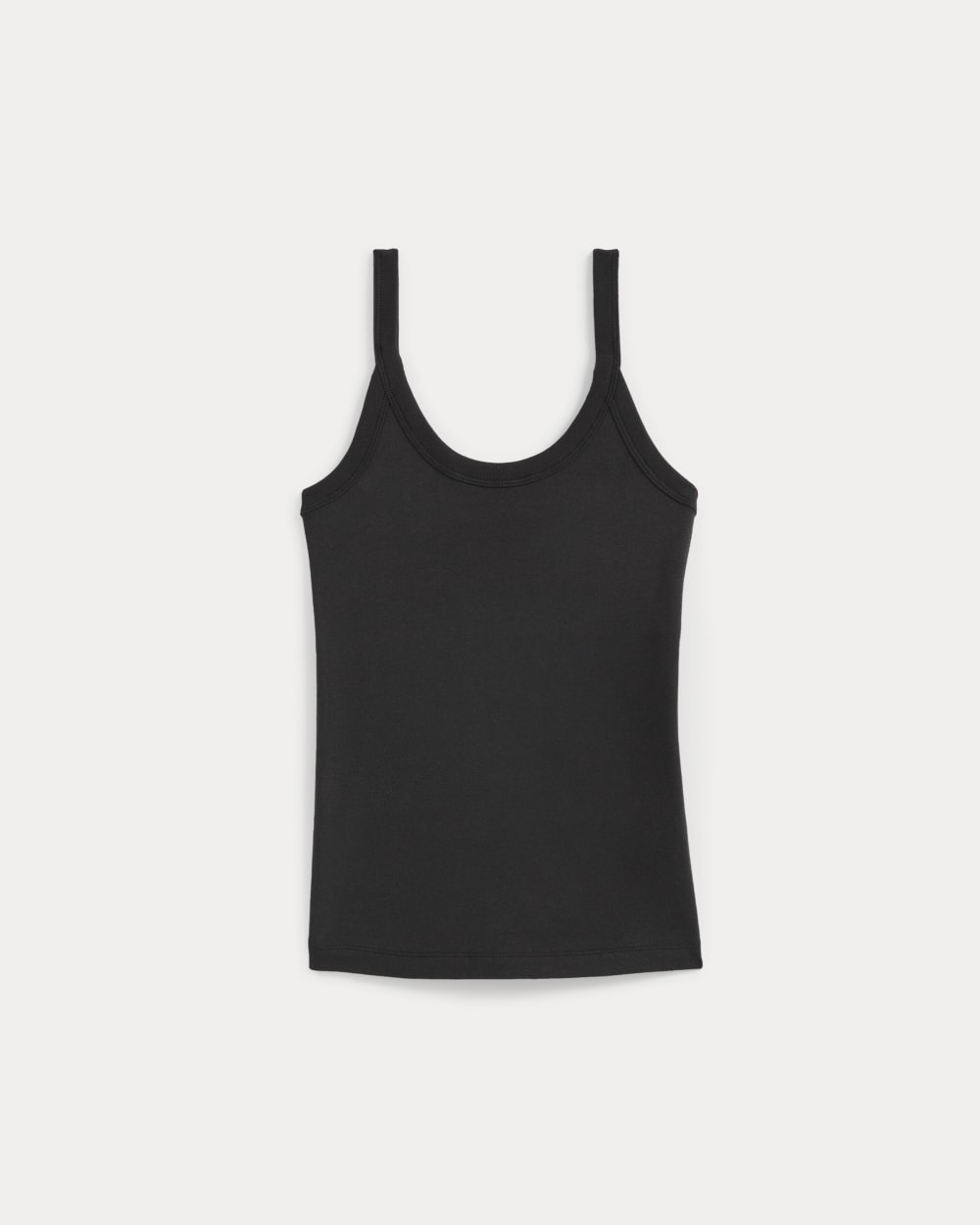Alternative view of Soft Stretch U-Neck Tank | Black