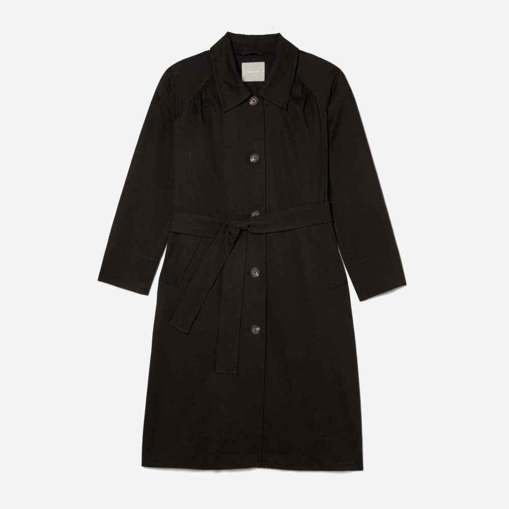 Alternative view of The Gathered Drape Trench | Black