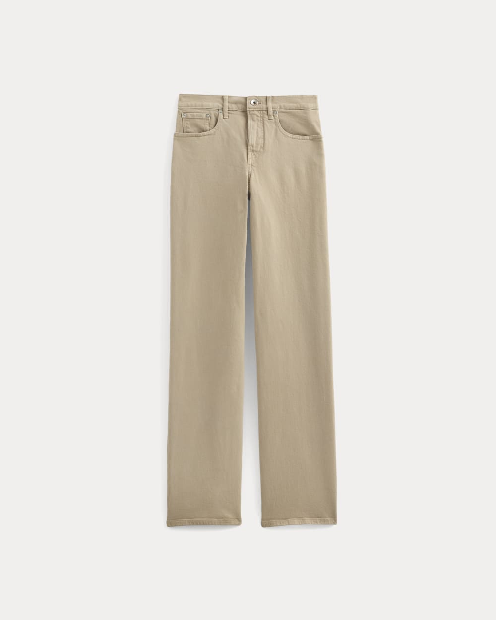 Alternative view of The Column Jean | Garment-Dyed Tan | 33" Inseam