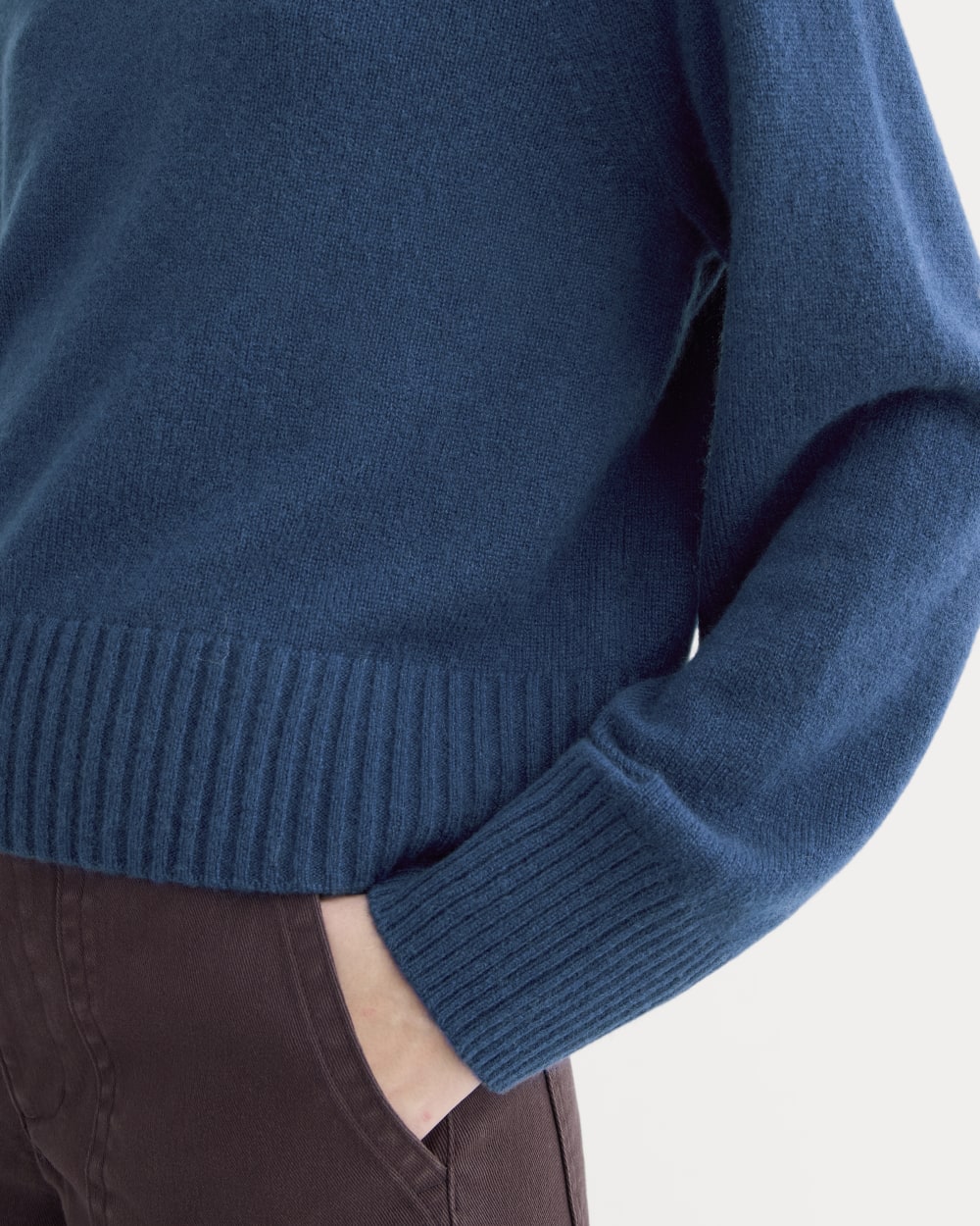 The Boxy Crew In Cashmere | Deep Lazuli Blue - Image 6