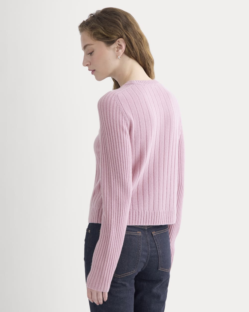 Mix Ribbed Crew In Cashmere | Lilac Crush - Image 5