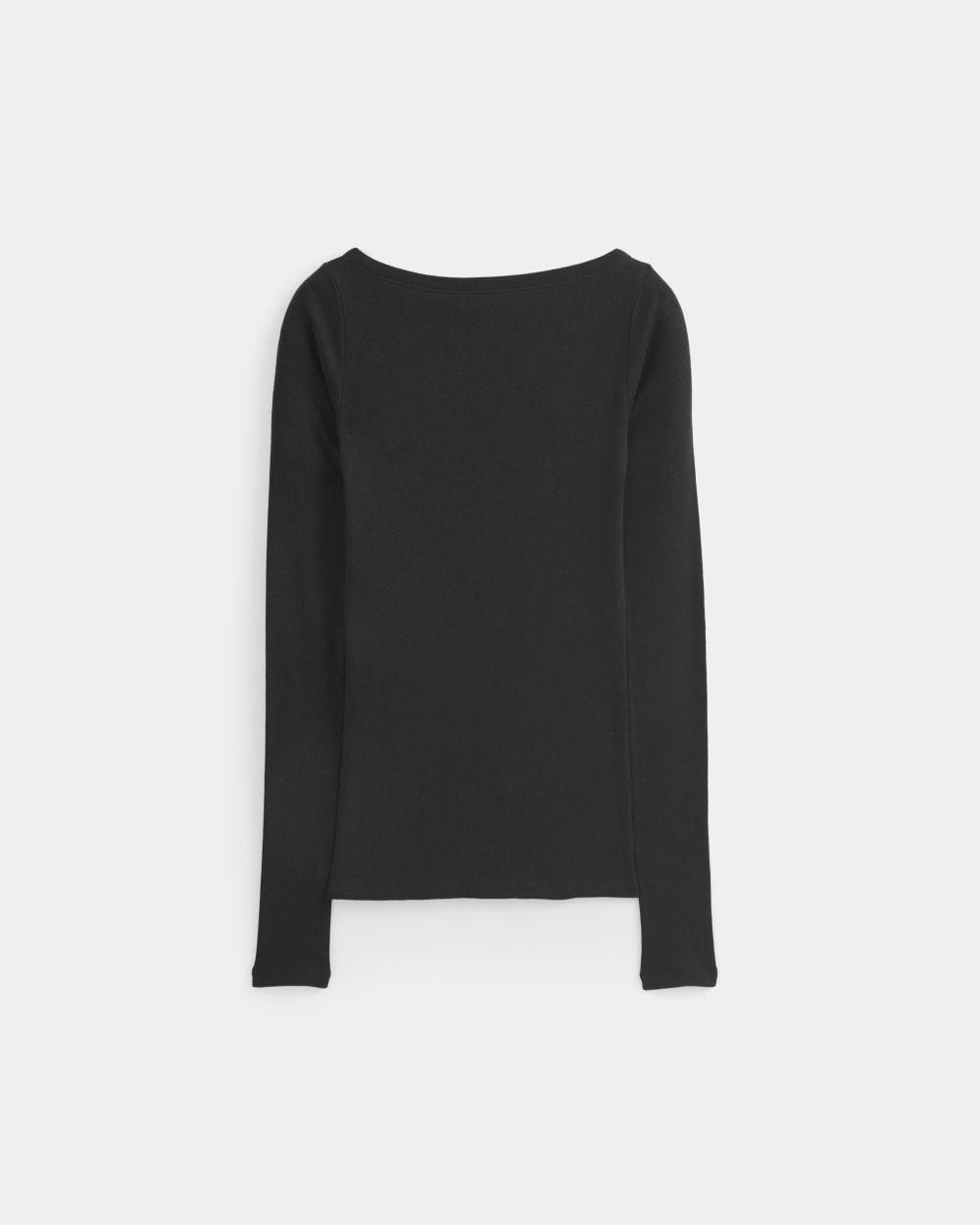 Alternative view of Tissue Boatneck Top | Black